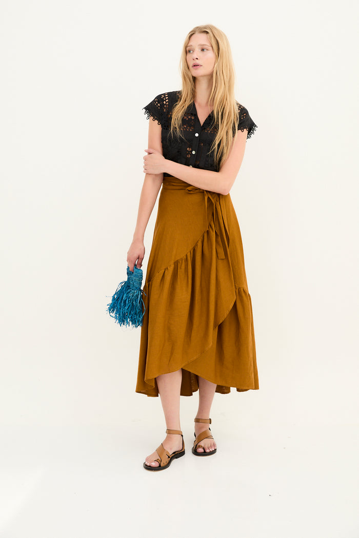 Sophie And Lucie FALDA PAREO HILO CANELA