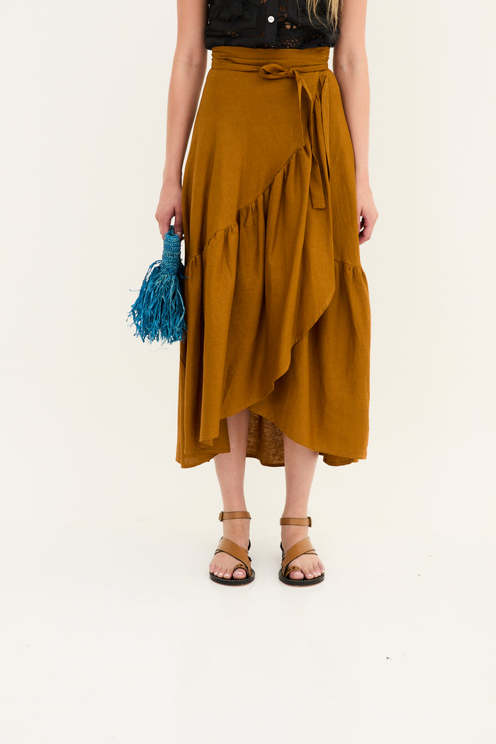 sophie and lucie FALDA PAREO HILO CANELA