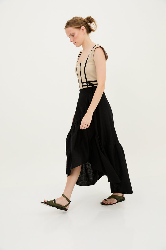 Sophie And Lucie FALDA PAREO HILO NEGRO