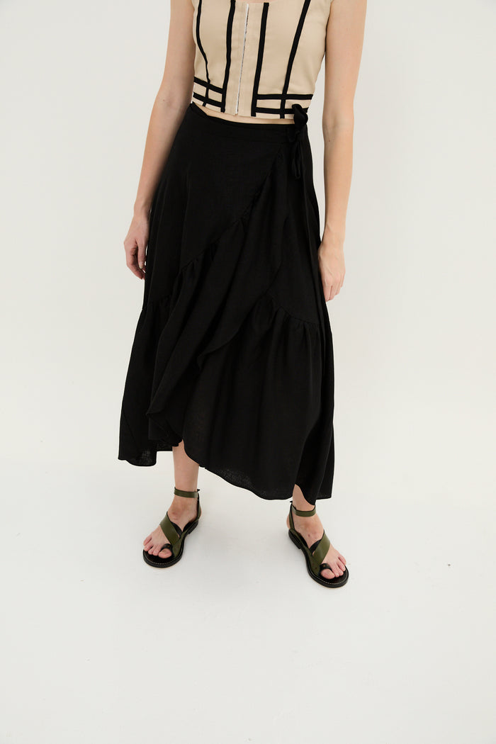 Sophie And Lucie FALDA PAREO HILO NEGRO