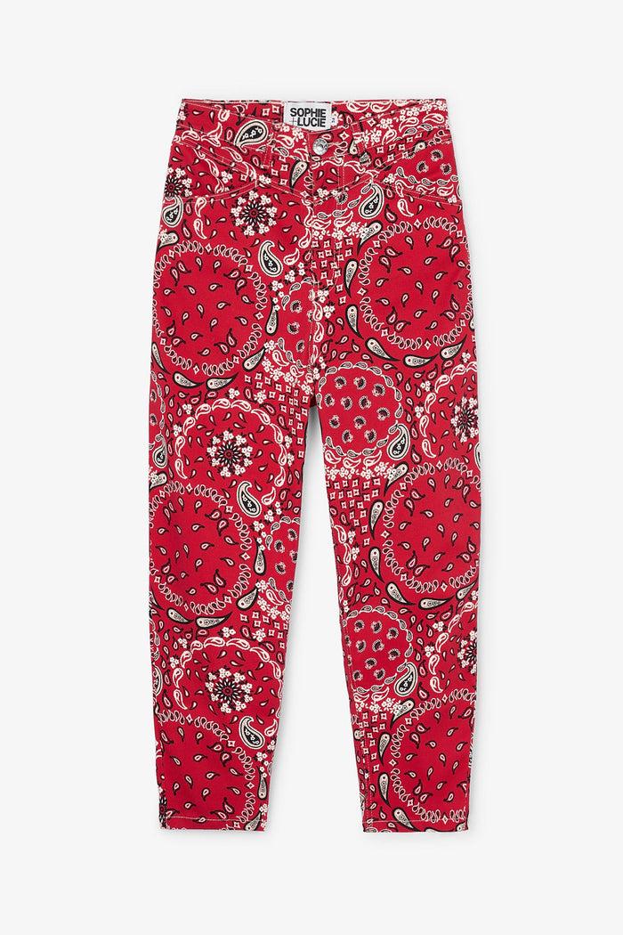 sophie and lucie JEANS CORSE BANDANA ROJO