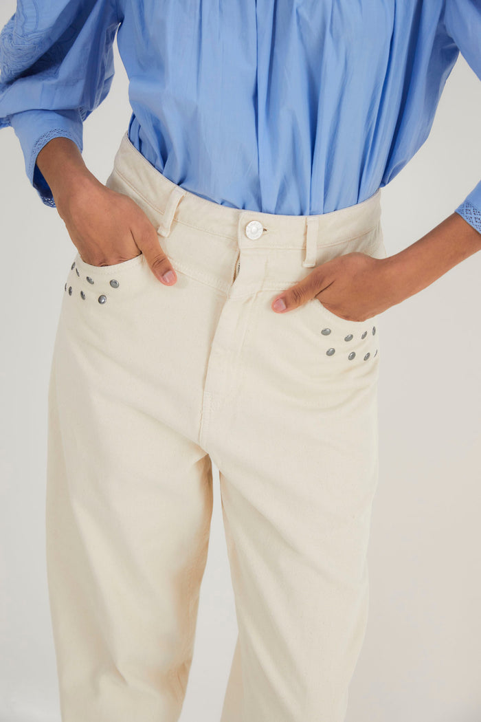 Sophie And Lucie JEANS LUCCI TACHAS CRUDO