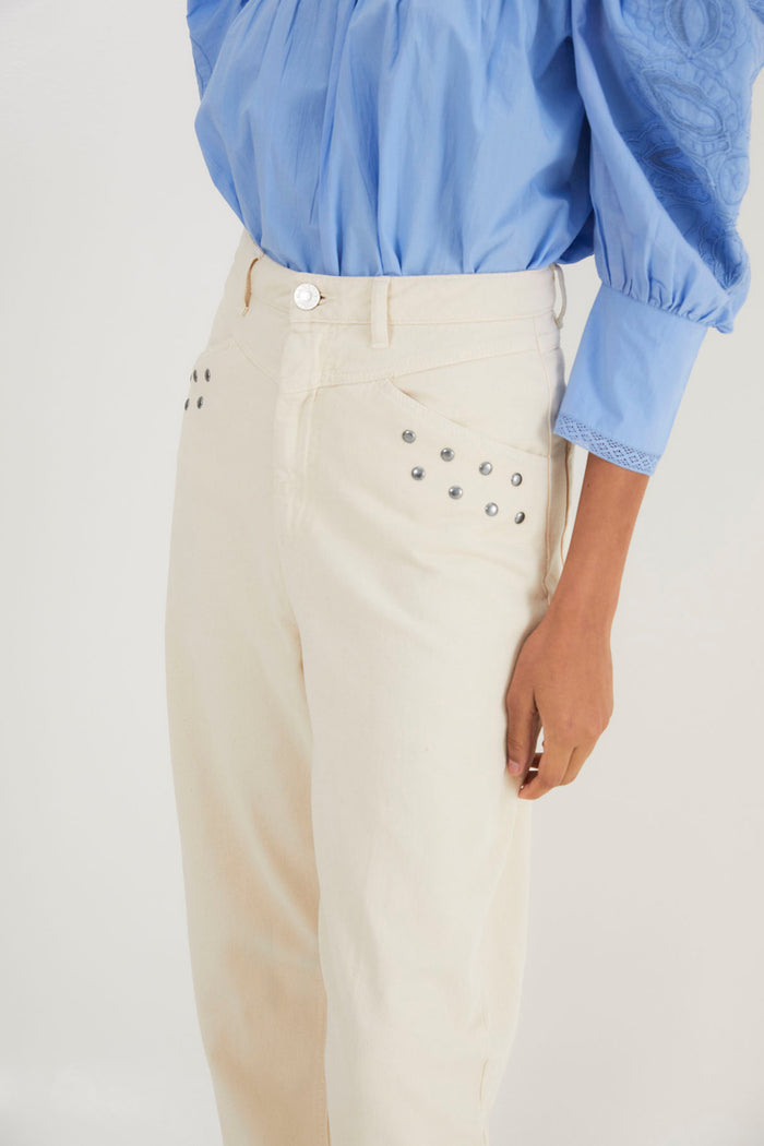 Sophie And Lucie JEANS LUCCI TACHAS CRUDO