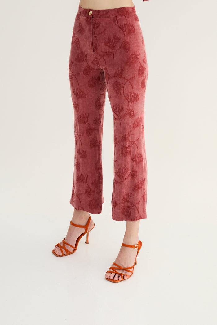 Sophie And Lucie PANTALÓN CROP PALMAS SIENA