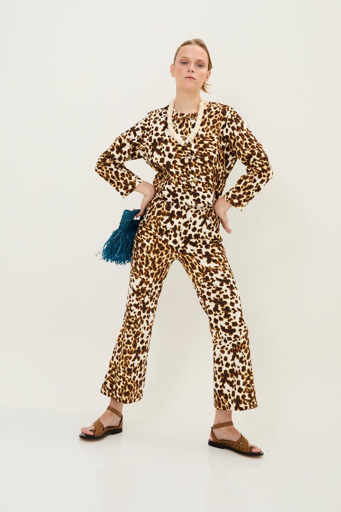 Sophie And Lucie PANTALÓN SESENTA MANCHA MARRÓN