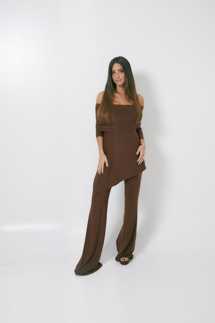 Sophie And Lucie PANTALÓN SESENTA PUNTO MARRÓN