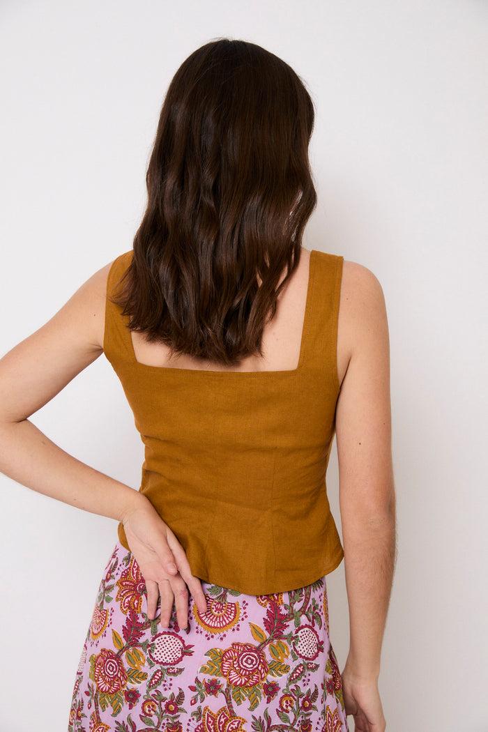 Sophie And Lucie TOP BORA HILO CANELA