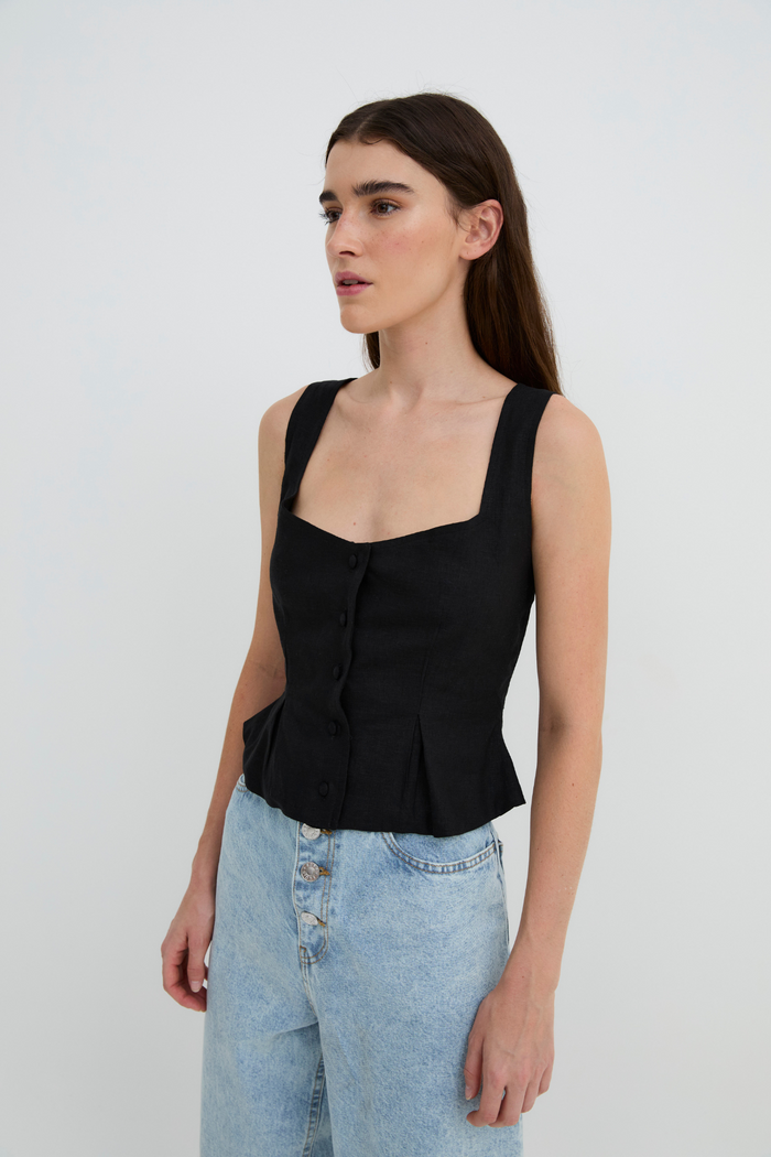 sophie and lucie TOP BORA HILO NEGRO