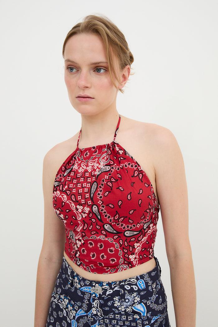 Sophie And Lucie TOP CINDY BANDANA ROJO