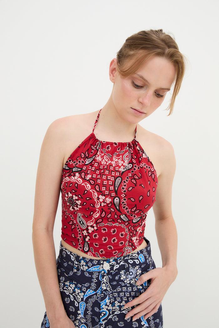 Sophie And Lucie TOP CINDY BANDANA ROJO