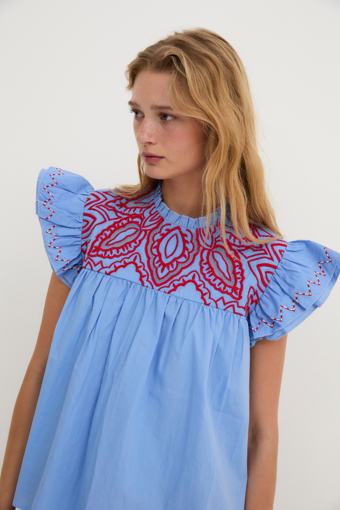 Sophie And Lucie TOP DELI POPELIN AZUL