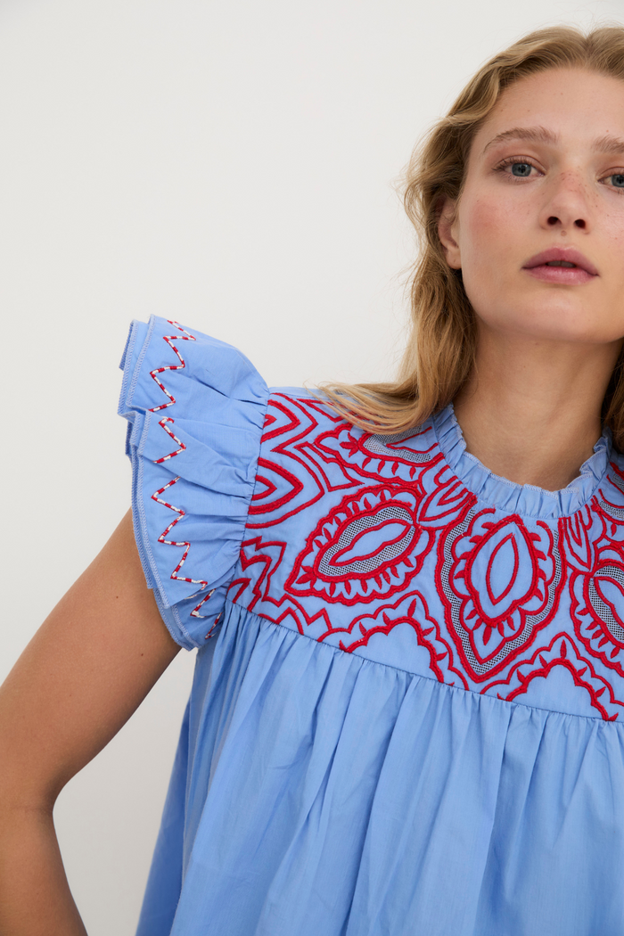 sophie and lucie TOP DELI POPELIN AZUL