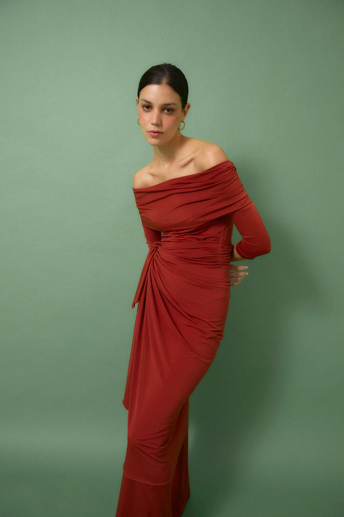 Sophie And Lucie TÚNICA PAREO PUNTO CARMESI