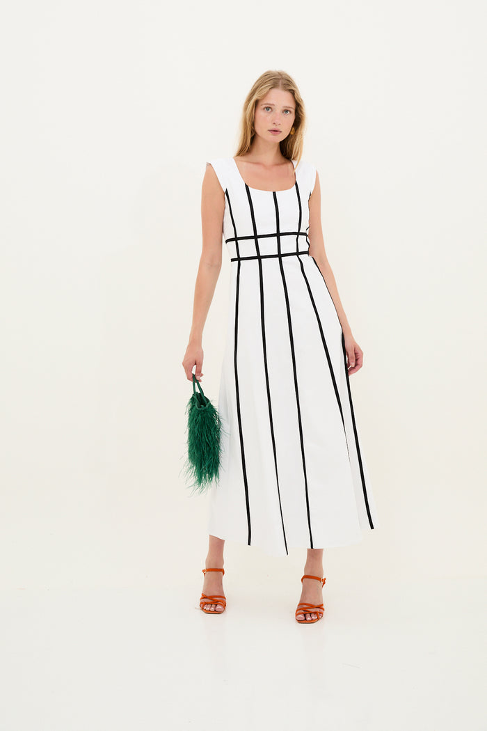 Sophie And Lucie VESTIDO CINTAS ALGODON BLANCO