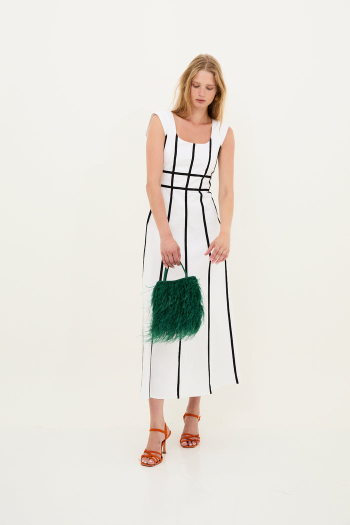 Sophie And Lucie VESTIDO CINTAS ALGODON BLANCO