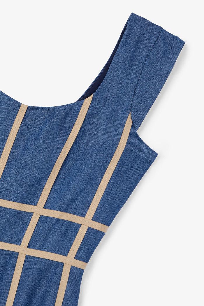 Sophie And Lucie VESTIDO CINTAS TENCEL AZUL