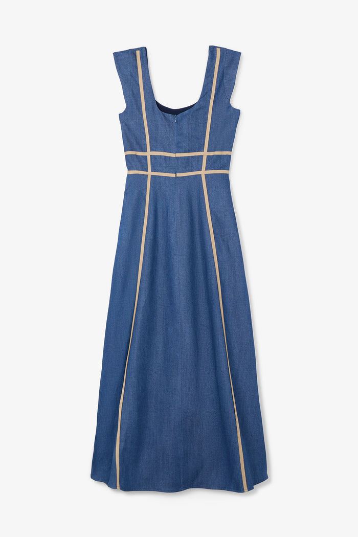 Sophie And Lucie VESTIDO CINTAS TENCEL AZUL