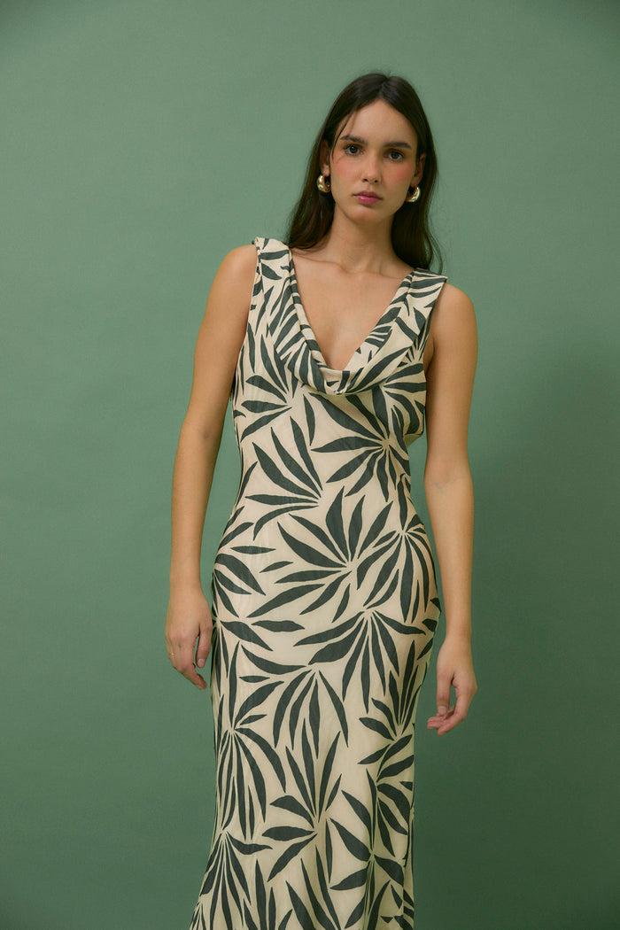 Sophie And Lucie VESTIDO IDRA HOJAS VERDE
