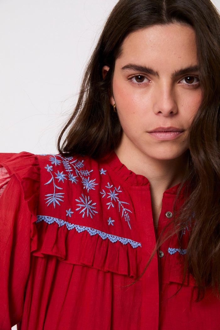 Sophie And Lucie VESTIDO MAR VOILE ROJO