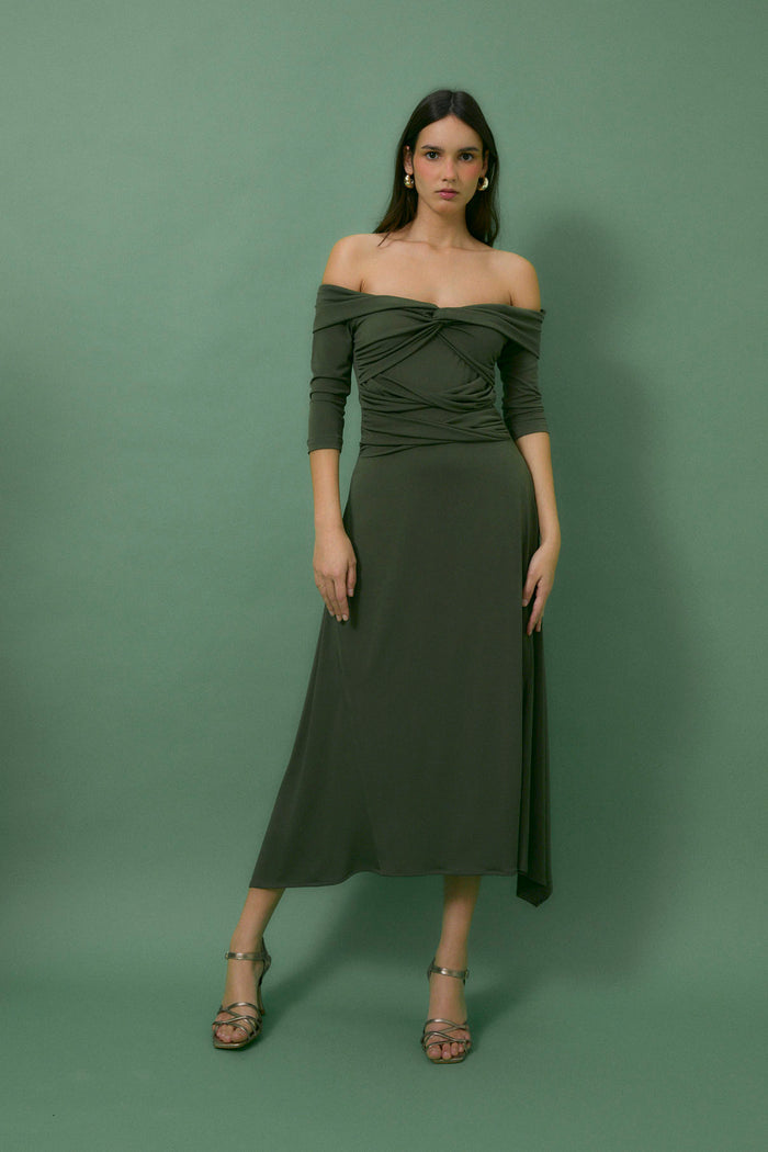 sophie and lucie VESTIDO NUDO PUNTO VERDE