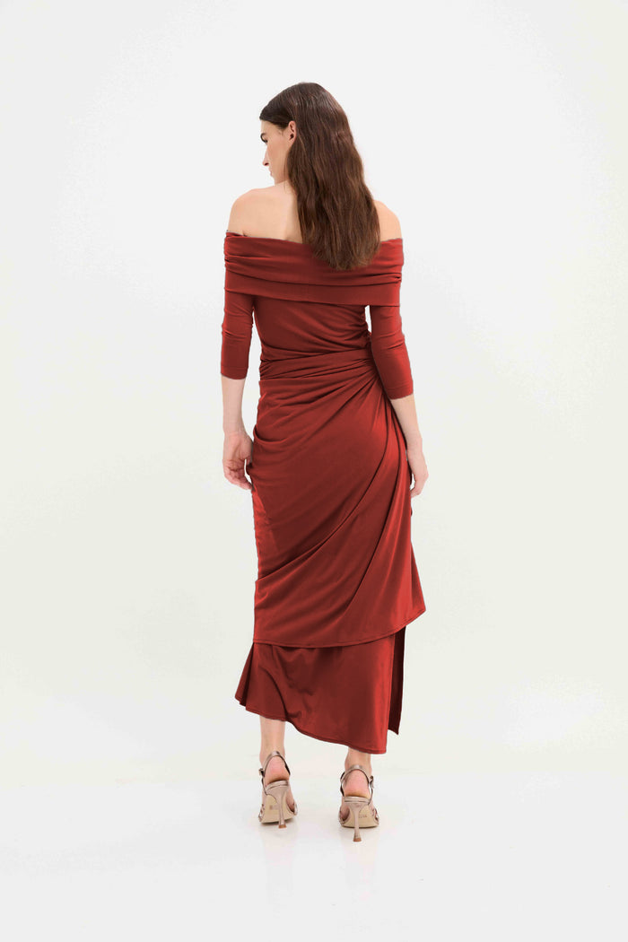 Sophie And Lucie VESTIDO PAREO PUNTO CARMESI