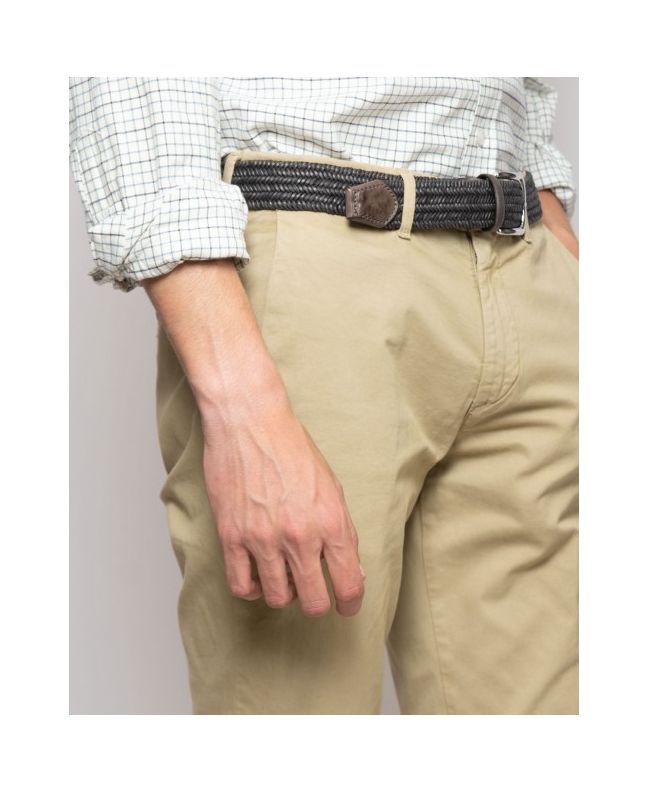 Spezial Madrid 40 Weft Ronan Regular Slim Chino Beige