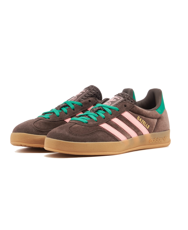 spezial madrid Adidas Gazelle Indoor Dark Brown Glow Pink & Court Green