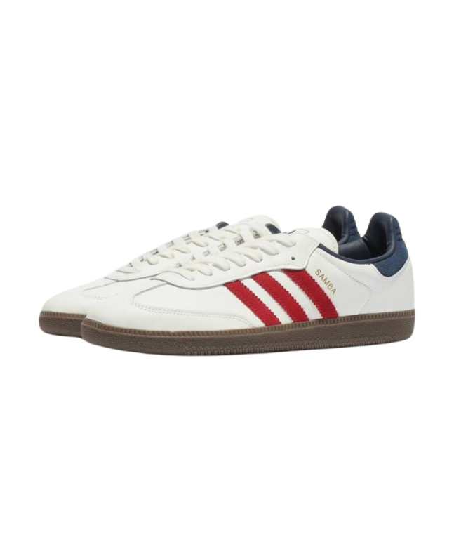 spezial madrid Adidas Samba OG Core White Team Victory Red & Night Indigo
