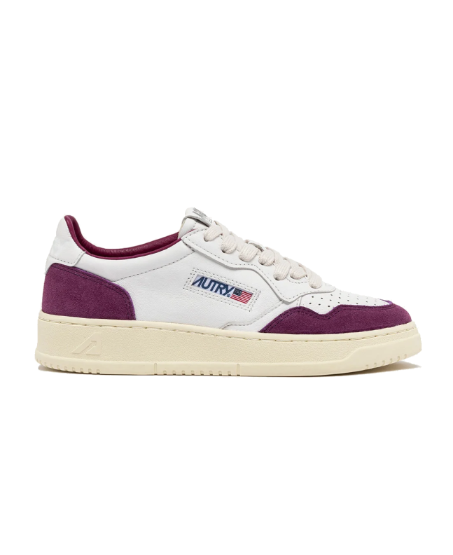 Spezial Madrid Autry Medalist Low Leather And Suede Sneaker White & Purple
