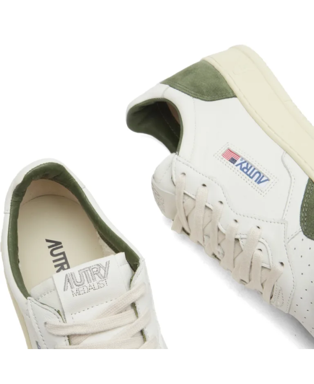 Spezial Madrid Autry Medalist Low Leather And Suede Sneaker White & Military