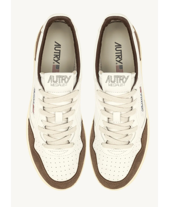 Spezial Madrid Autry Medalist Low Leather And Suede Sneaker White & Cigar