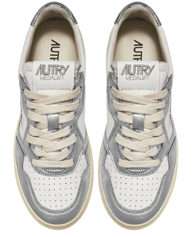 Spezial Madrid Autry Medalist Low Leather Bicolor Sneaker White & Silver