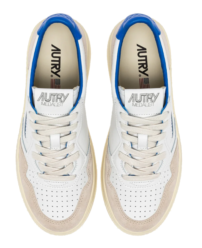 Spezial Madrid Autry Medalist Low Leather Sneakers Game Set Match White & Palace Blue