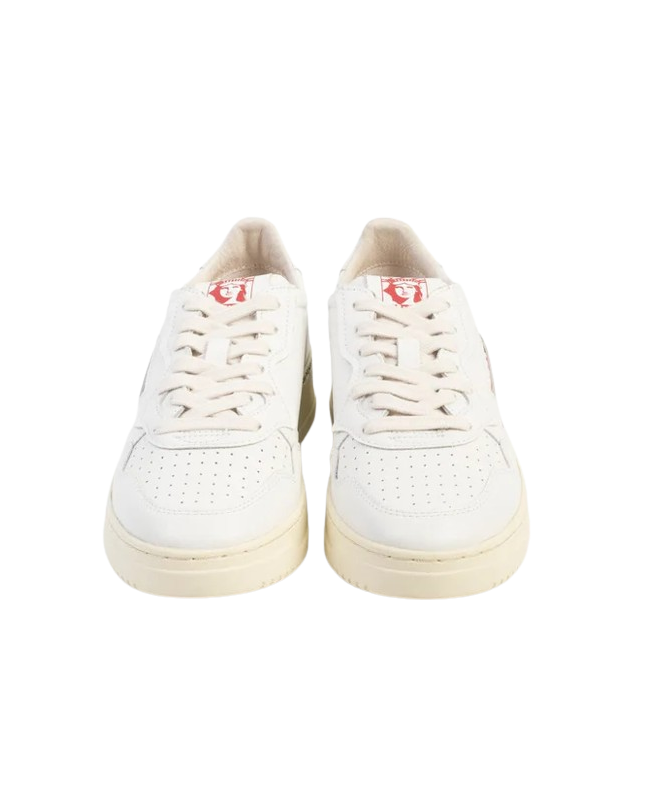 Spezial Madrid Autry Medalist Low Leather Sneakers Statue Of Liberty Logo White & Red