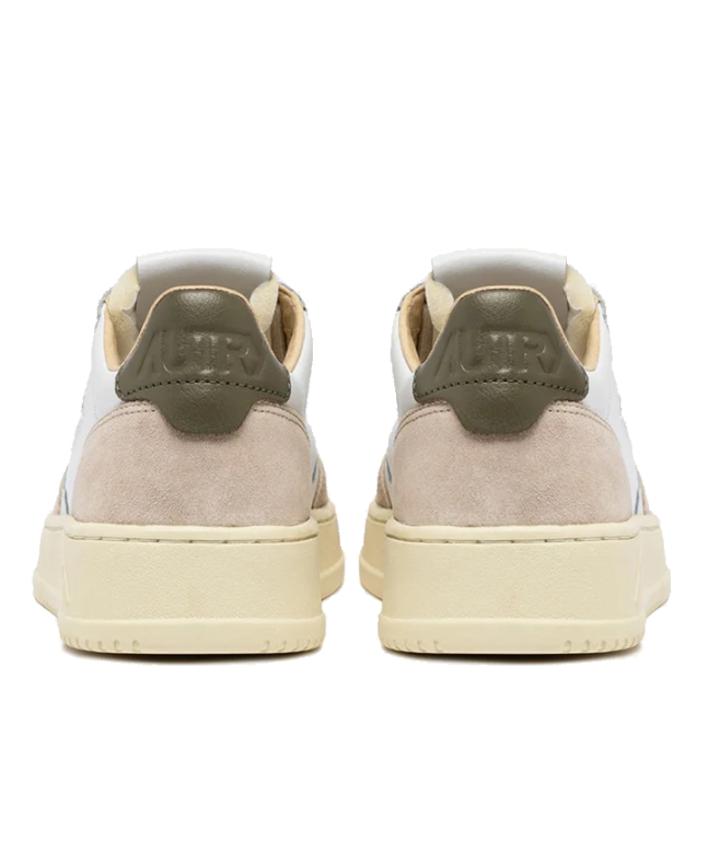 Spezial Madrid Autry Medalist Low Low Leather And Suede Sneakers White & Cover Green