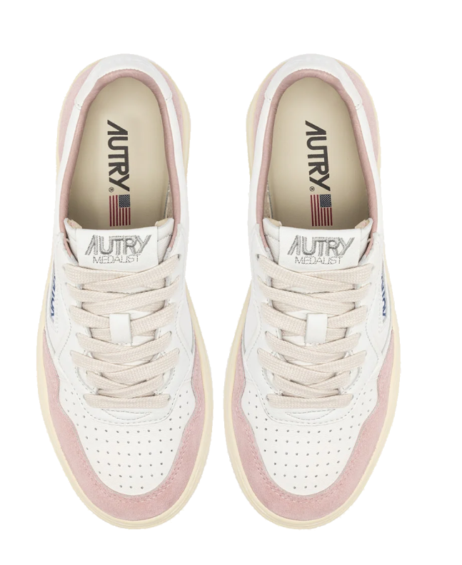 Spezial Madrid Autry Medalist Low Suede Leather Sneaker Suede White & Powder