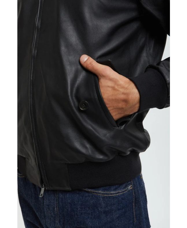 Spezial Madrid Baracuta G9 Harrington Jacket Leather Black