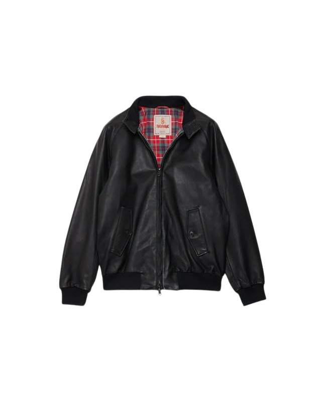 spezial madrid Baracuta G9 Harrington Jacket Leather Black