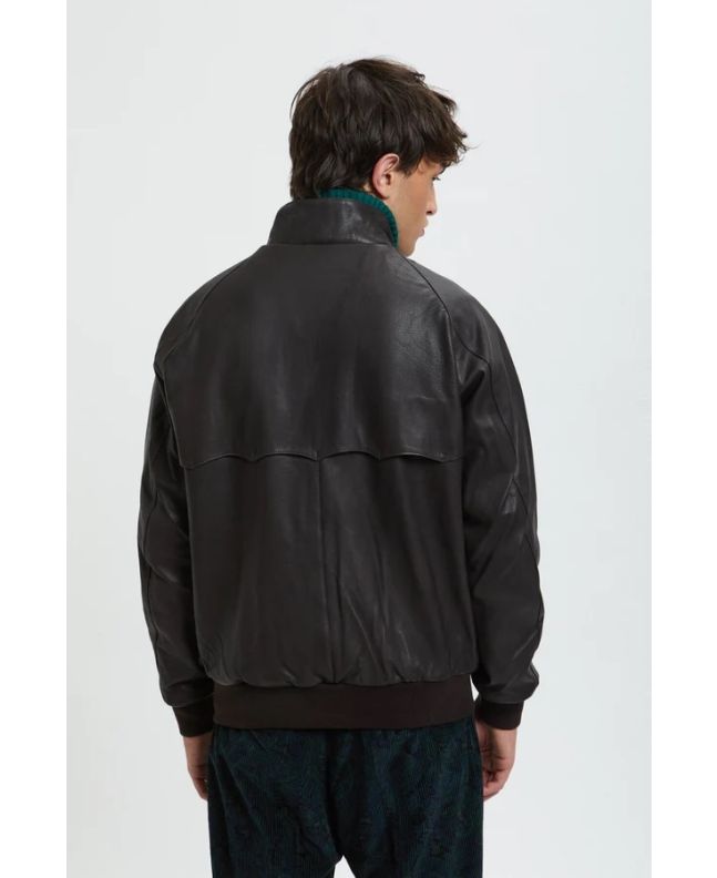Spezial Madrid Baracuta G9 Harrington Jacket Leather Dark Brown