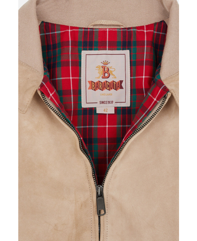 Spezial Madrid Baracuta G9 Harrington Jacket Suede Sand Stone