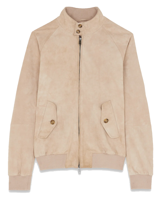 spezial madrid Baracuta G9 Harrington Jacket Suede Sand Stone