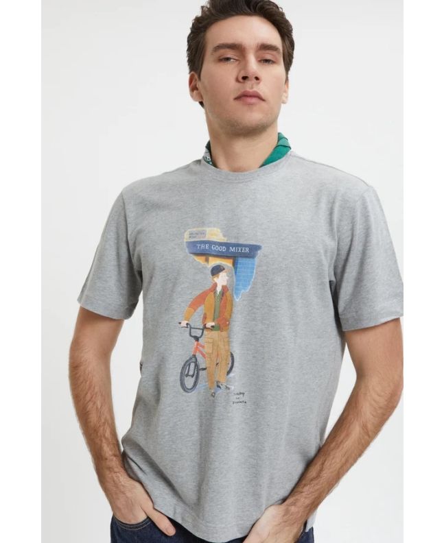 Spezial Madrid Baracuta Slowboy Arlington Tee Grey Melange