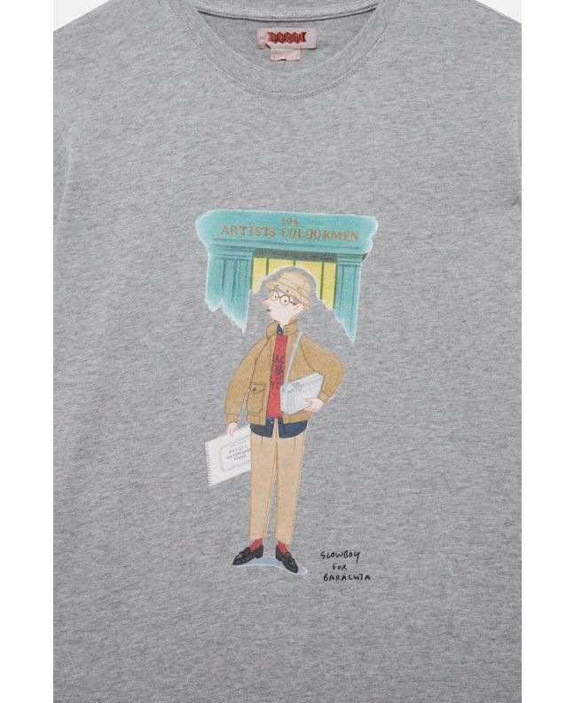 Spezial Madrid Baracuta Slowboy Colourman Tee Grey Melange