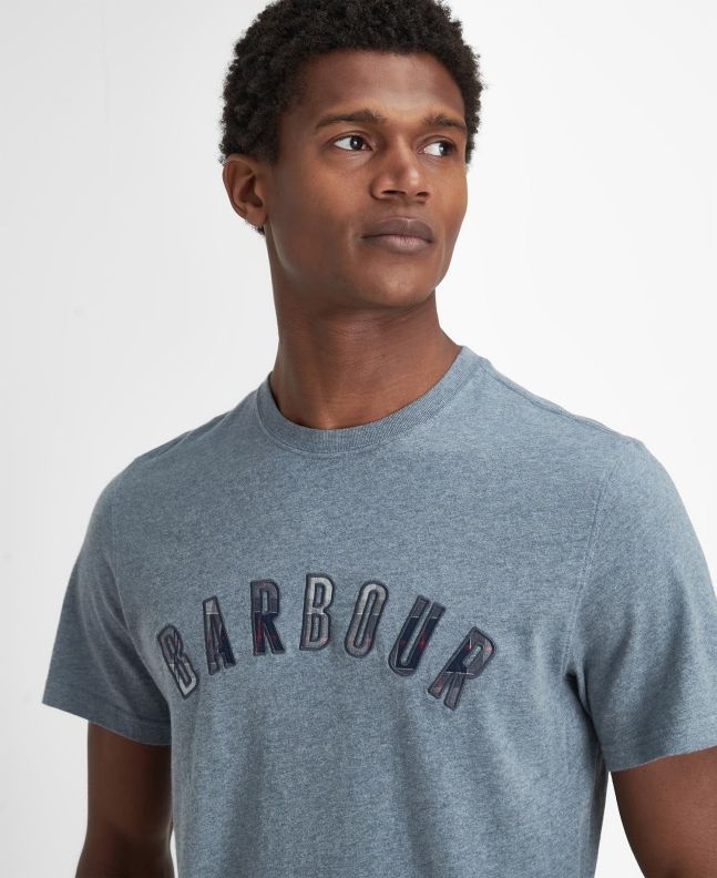 Spezial Madrid Barbour Ancroft Tartan Tee Mid Grey Marl
