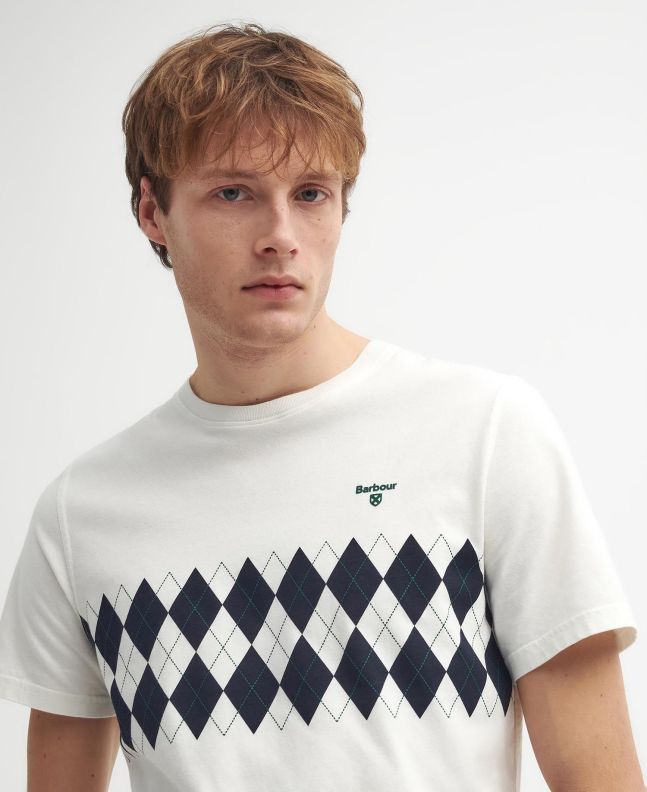 Spezial Madrid Barbour Argyle Panel Tee Whisper White