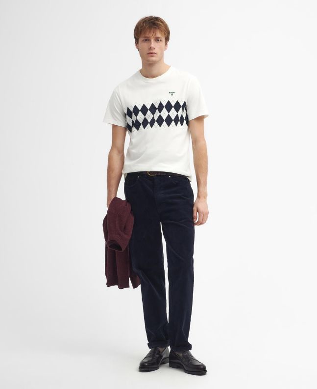 Spezial Madrid Barbour Argyle Panel Tee Whisper White