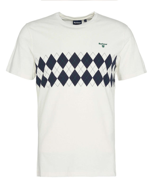 spezial madrid Barbour Argyle Panel Tee Whisper White