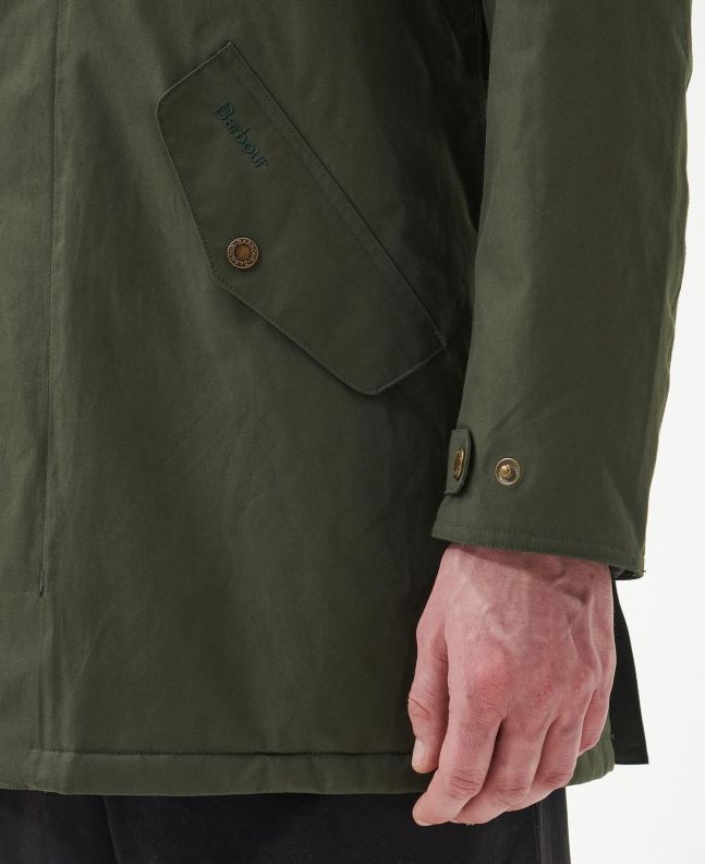 Spezial Madrid Barbour Chelsea Mac Jacket Olive & Forest Mist