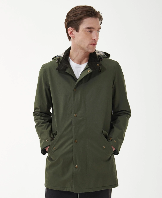 Spezial Madrid Barbour Chelsea Mac Jacket Olive & Forest Mist