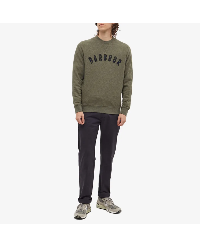 Spezial Madrid Barbour Debson Logo Sweatshirt Forest Marl